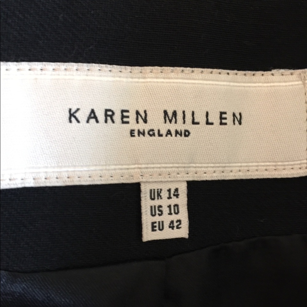 Karen Millen Black Fitted Button-Front Jacket - Picture 4 of 4